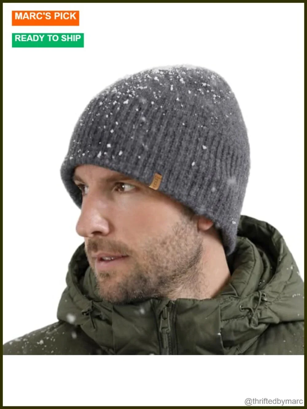 DryKnit Waterproof Merino Wool Beanie with Polartec Fleece Lining Big Head Fit